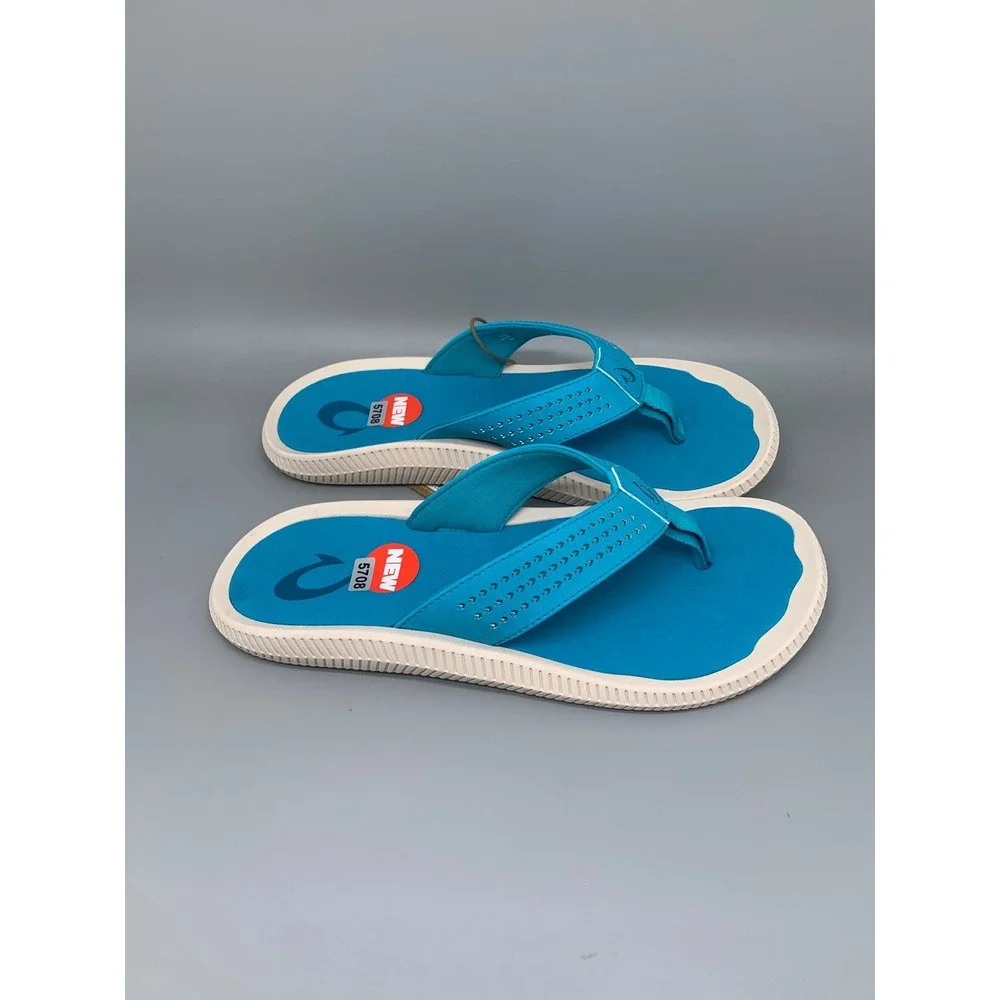 OluKai Ulele Tropic Blue Flip Flop Sandals 10435-3X3X Men's Sz 9 NEW!